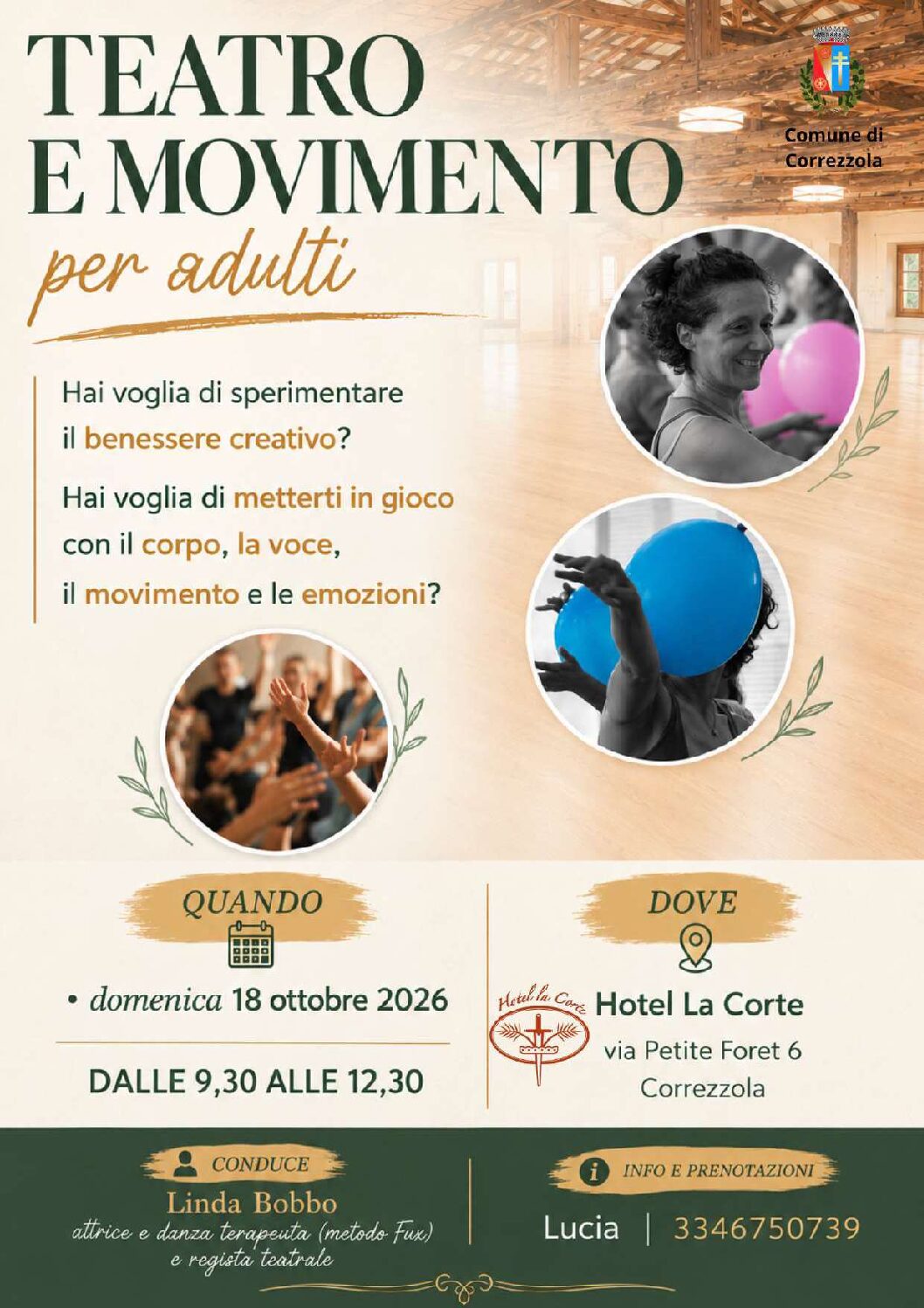 Teatro e movimento per adulti all’Hotel La Corte