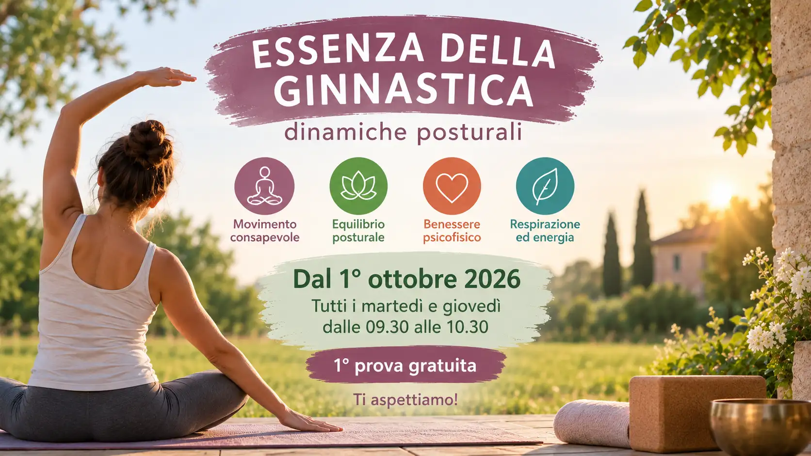 Ginnastica posturale a Correzzola: nuovi incontri all’Hotel La Corte